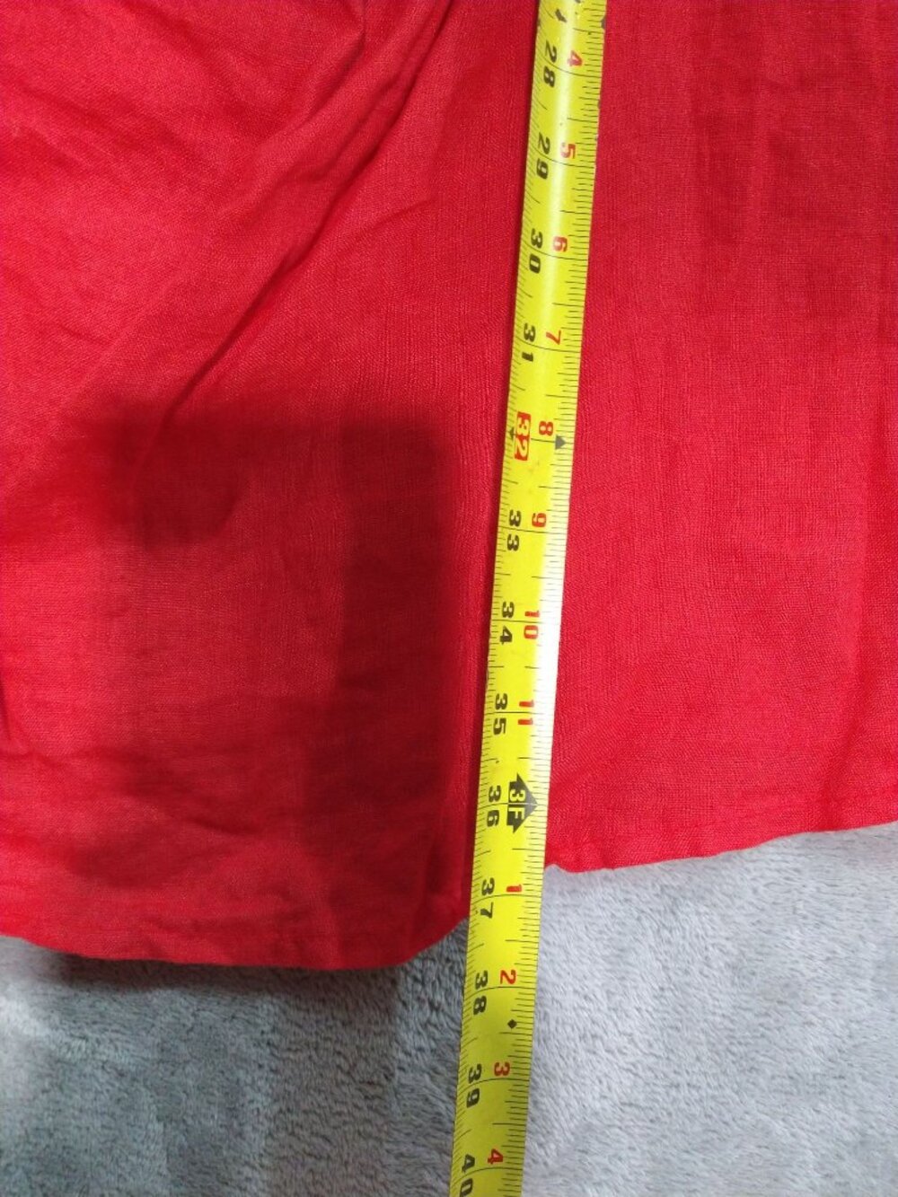 Inizio Red Linen Magic Pocket Sleeveless Tank Scoop Neck Dress Womens Medium - Picture 3 of 7